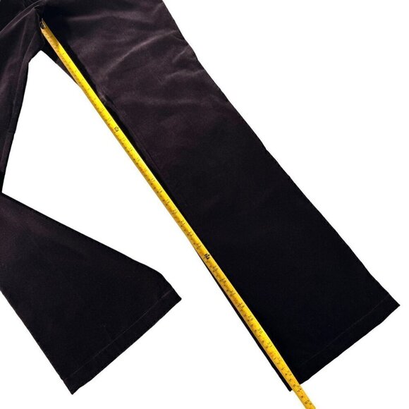 DOLCE & GABBANA Velvet Dress Pants Sz.8 Dark Brown Straight Leg Mid Rise - Picture 9 of 14